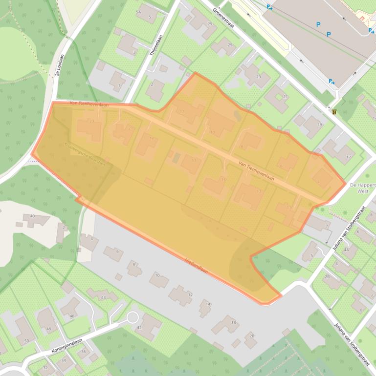 Kaart van postcodegebied 7009BE.