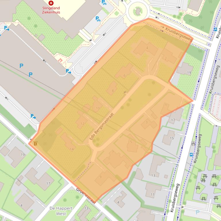 Kaart van postcodegebied 7009BK.