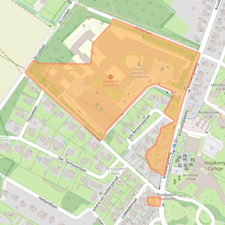 Kaart van postcodegebied 7009BL.