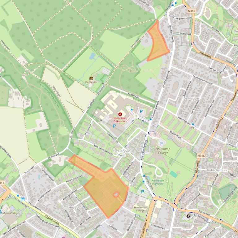 Kaart van postcodegebied 7009BW.