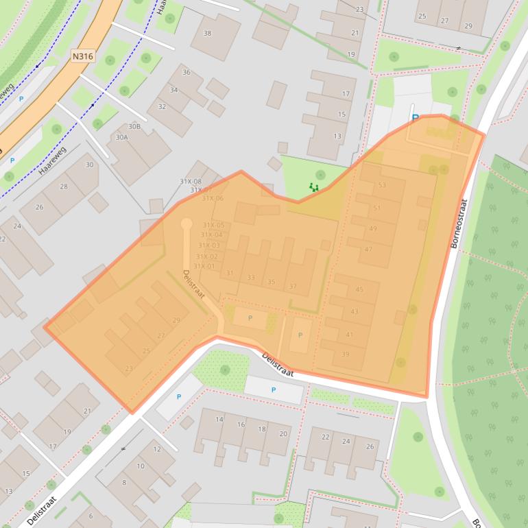 Kaart van postcodegebied 7009EL.