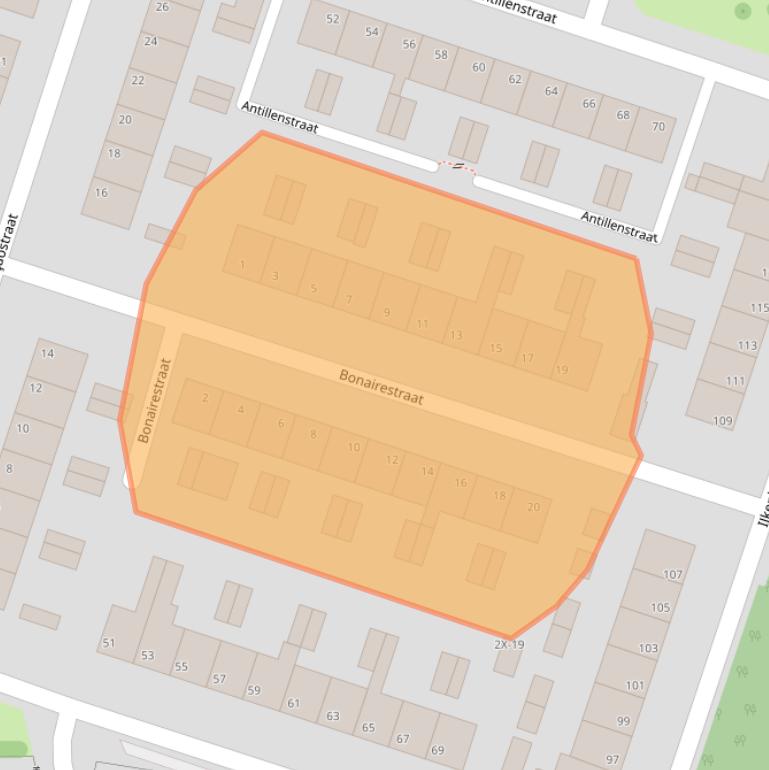 Kaart van postcodegebied 7009GJ.