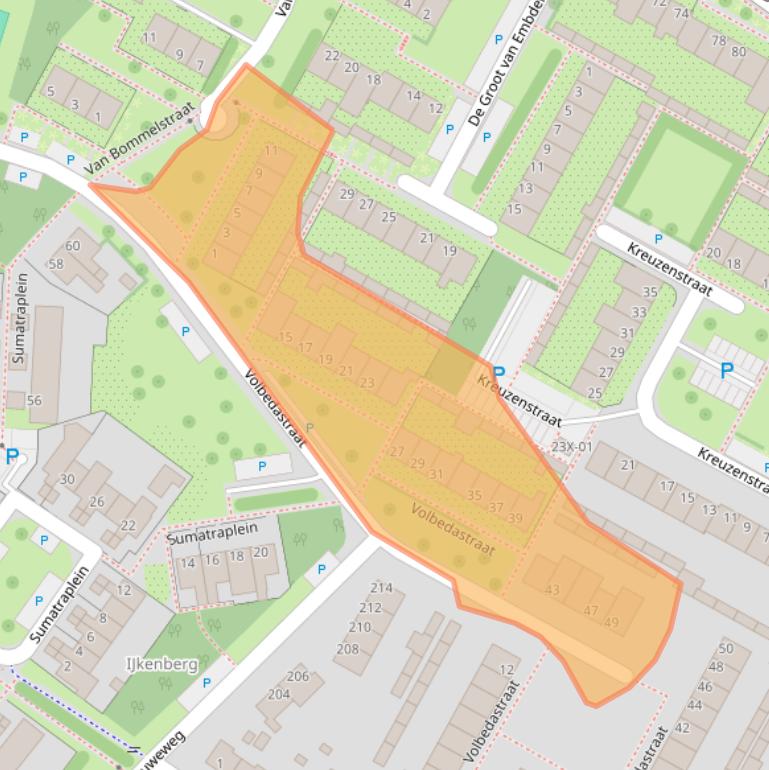 Kaart van postcodegebied 7009HW.