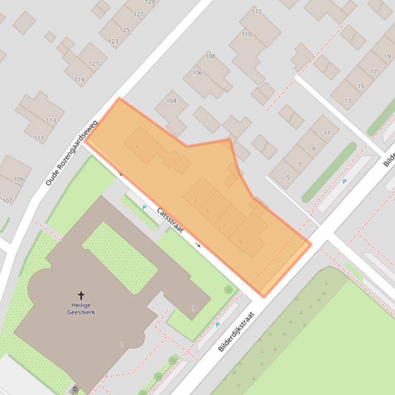 Kaart van postcodegebied 7009JK.