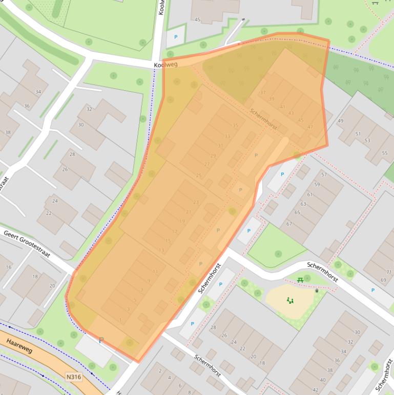 Kaart van postcodegebied 7009LK.