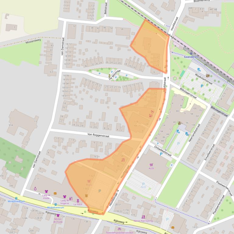 Kaart van postcodegebied 7011AA.