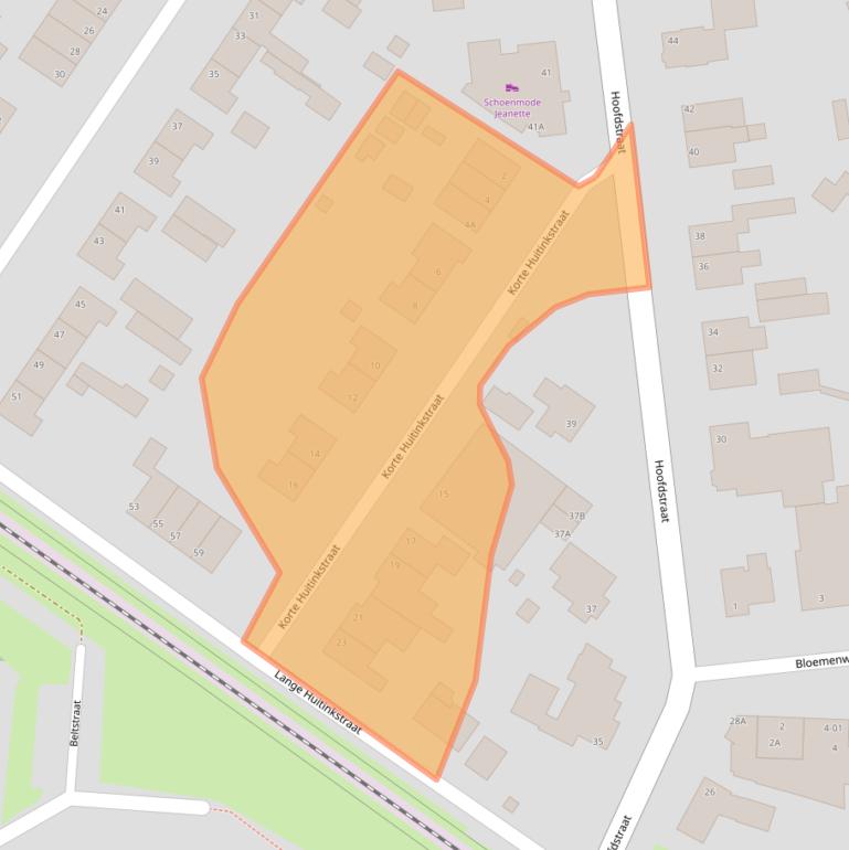 Kaart van postcodegebied 7011BC.