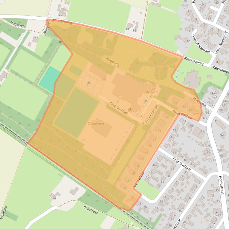 Kaart van postcodegebied 7011BJ.