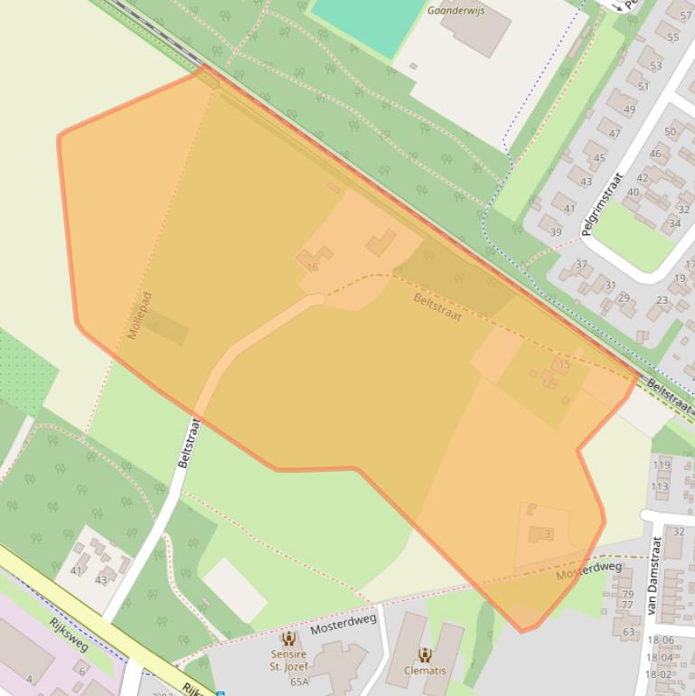 Kaart van postcodegebied 7011GA.