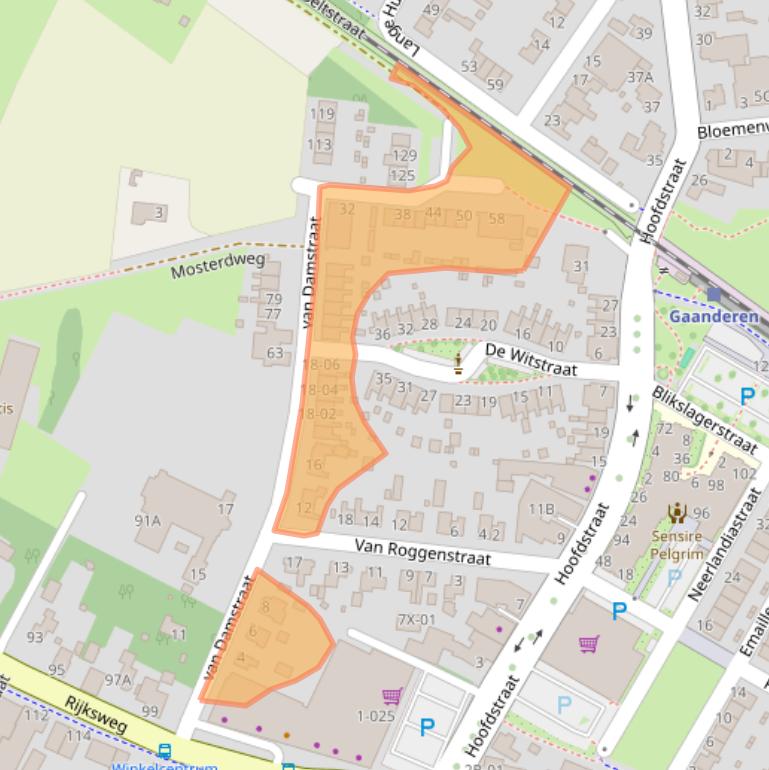 Kaart van postcodegebied 7011GD.