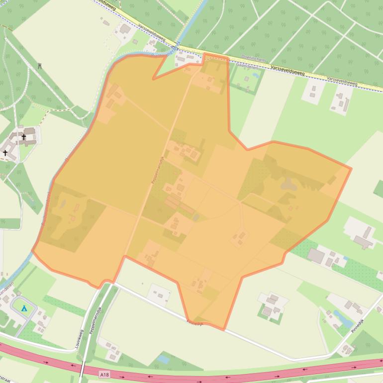 Kaart van postcodegebied 7011JC.