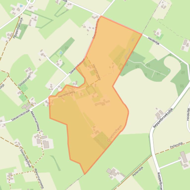 Kaart van postcodegebied 7011JJ.