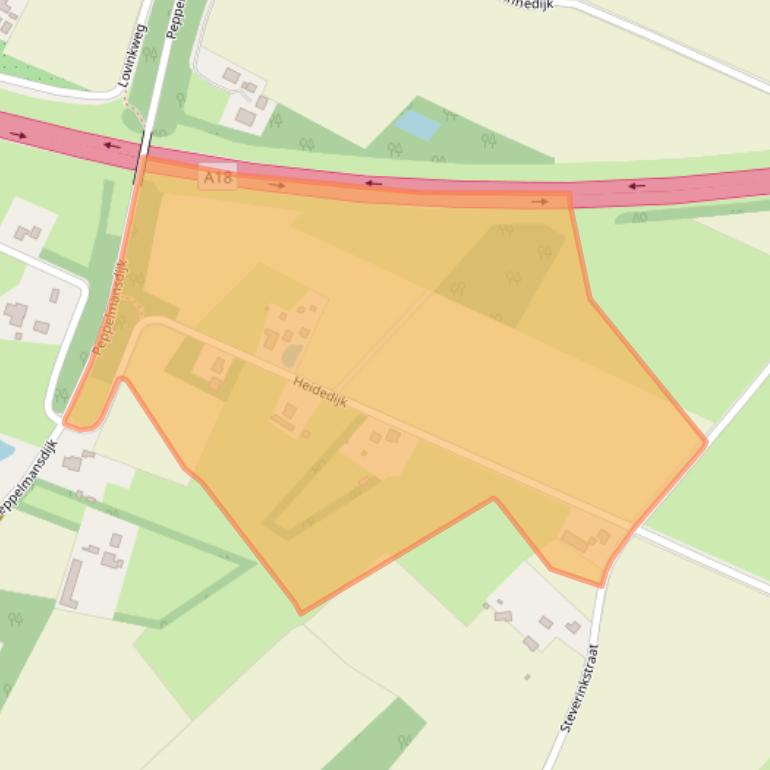 Kaart van postcodegebied 7011JS.