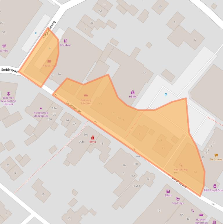 Kaart van postcodegebied 7021AB.