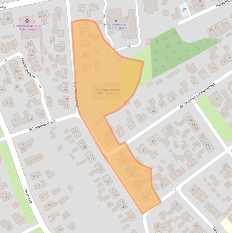 Kaart van postcodegebied 7021AX.