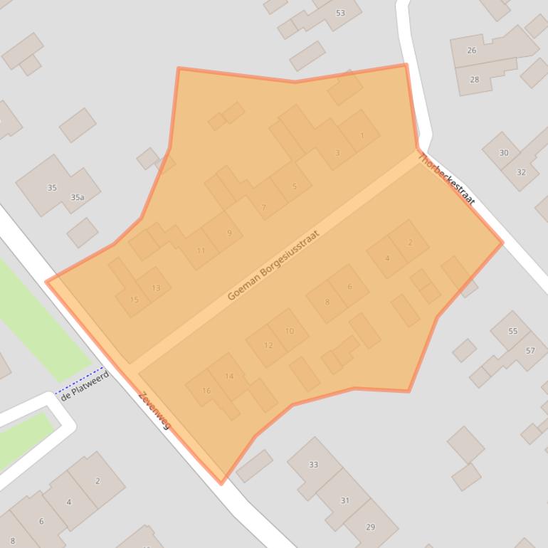 Kaart van postcodegebied 7021BB.