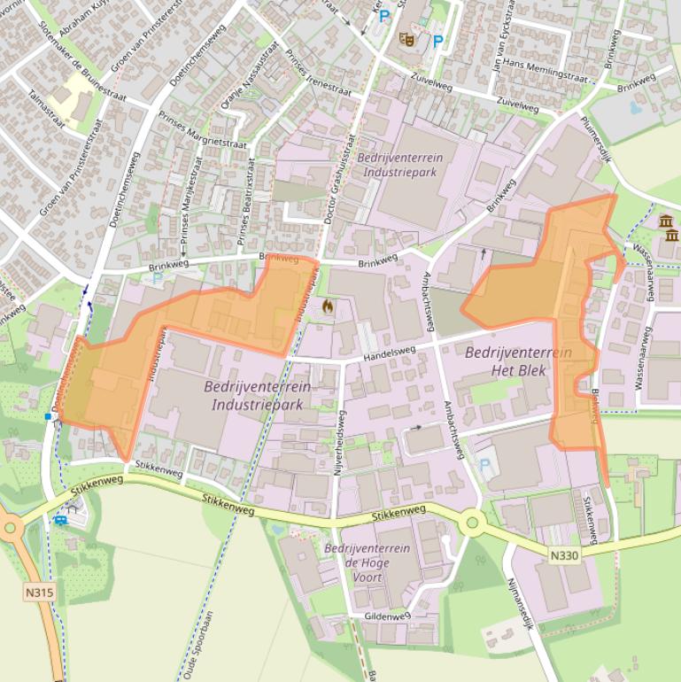 Kaart van postcodegebied 7021BK.