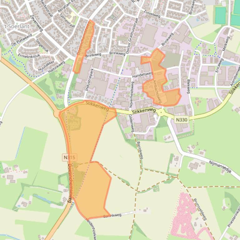 Kaart van postcodegebied 7021BT.