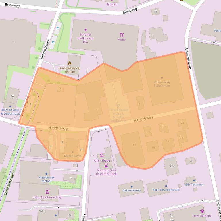 Kaart van postcodegebied 7021BZ.