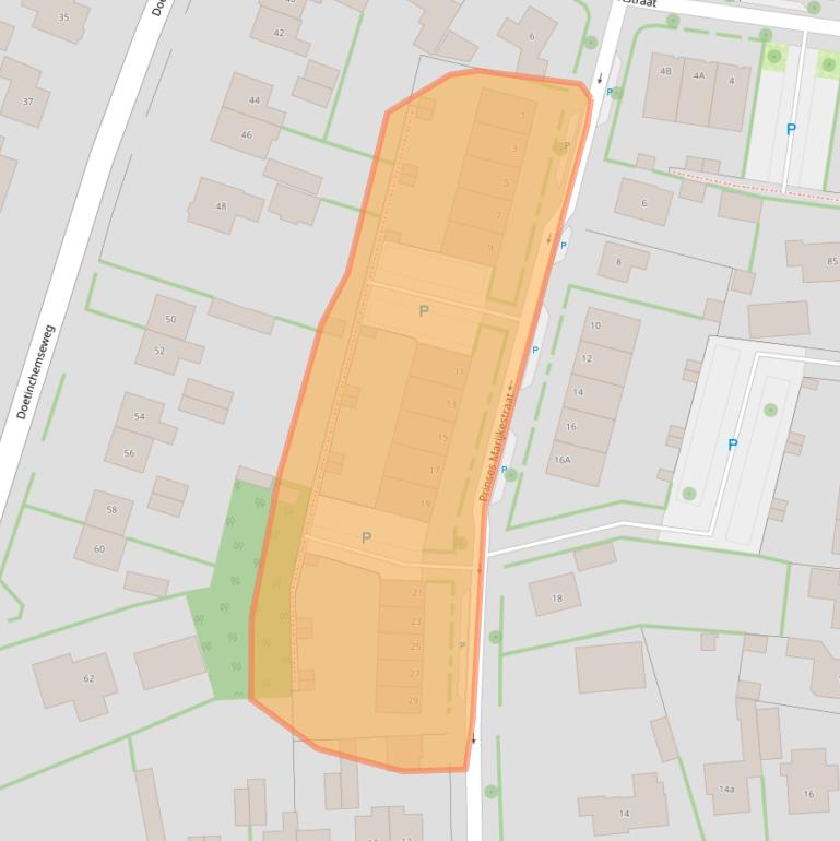 Kaart van postcodegebied 7021CA.