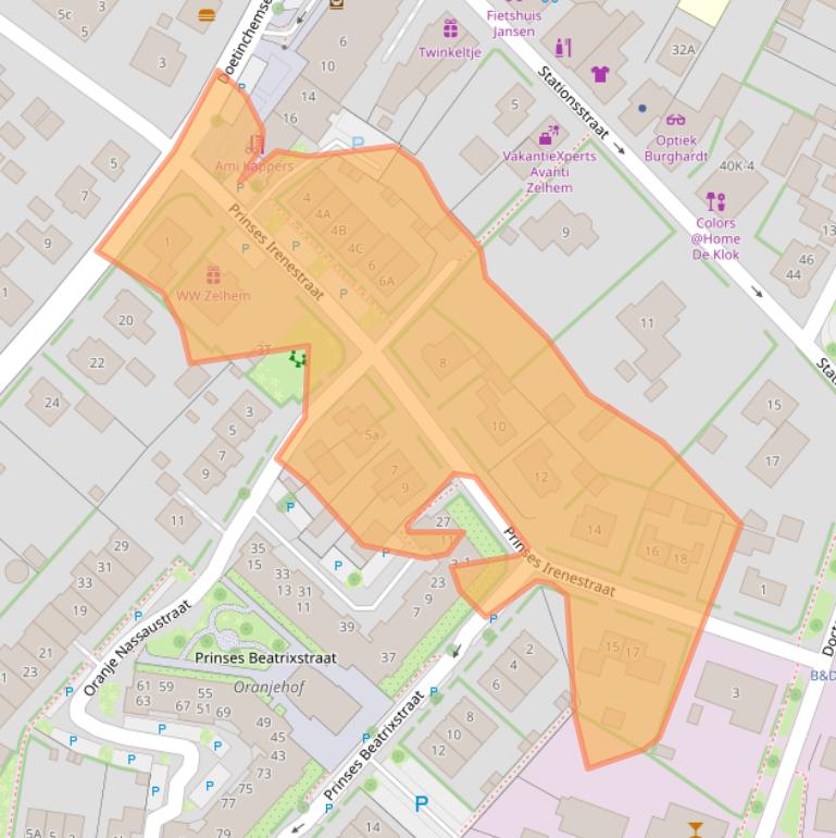 Kaart van postcodegebied 7021CG.