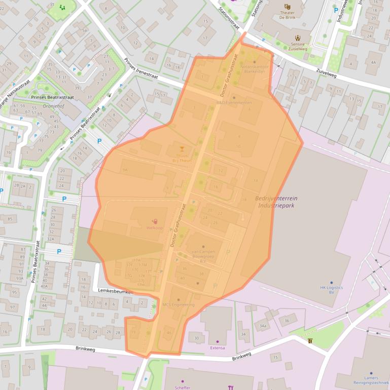 Kaart van postcodegebied 7021CL.