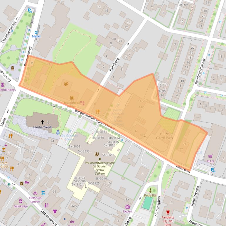 Kaart van postcodegebied 7021CR.