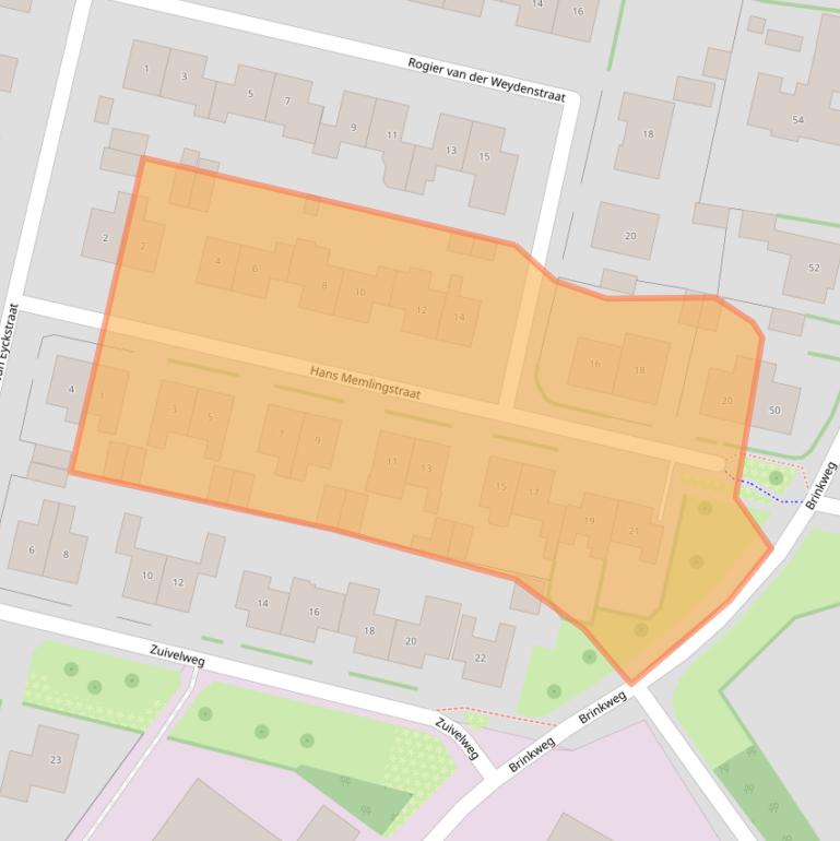 Kaart van postcodegebied 7021CV.