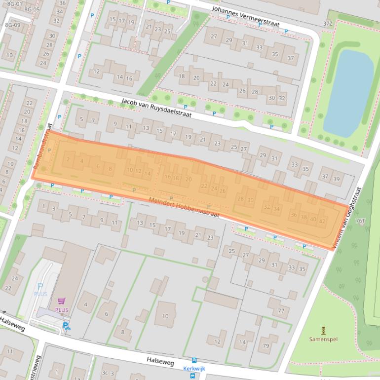 Kaart van postcodegebied 7021DD.