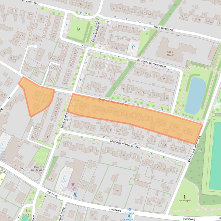 Kaart van postcodegebied 7021DE.
