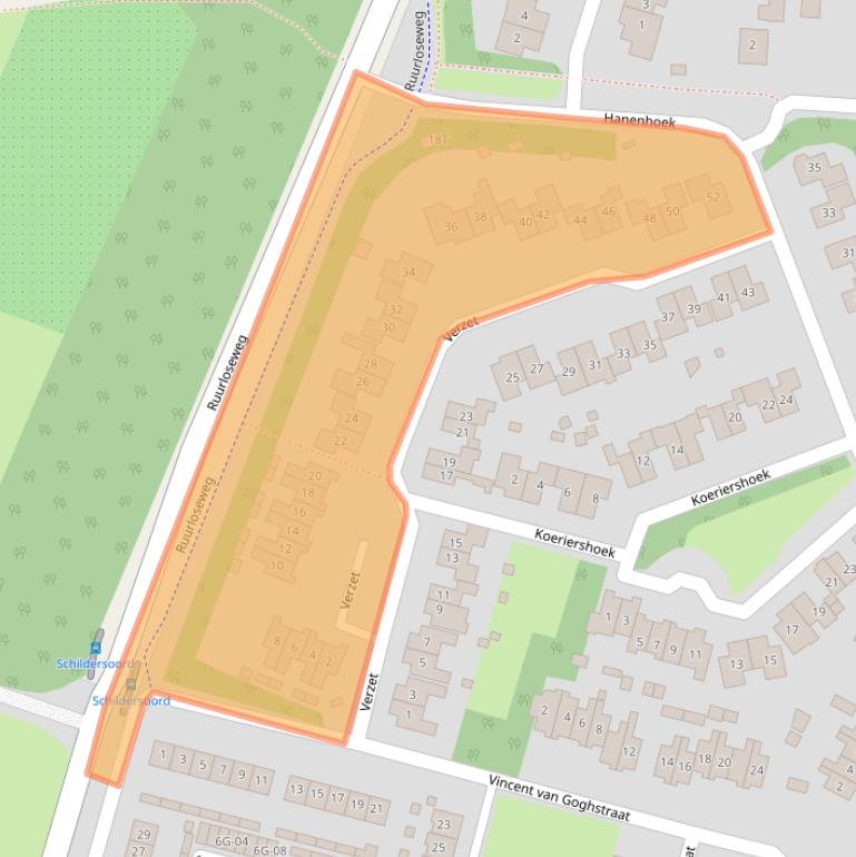 Kaart van postcodegebied 7021ES.