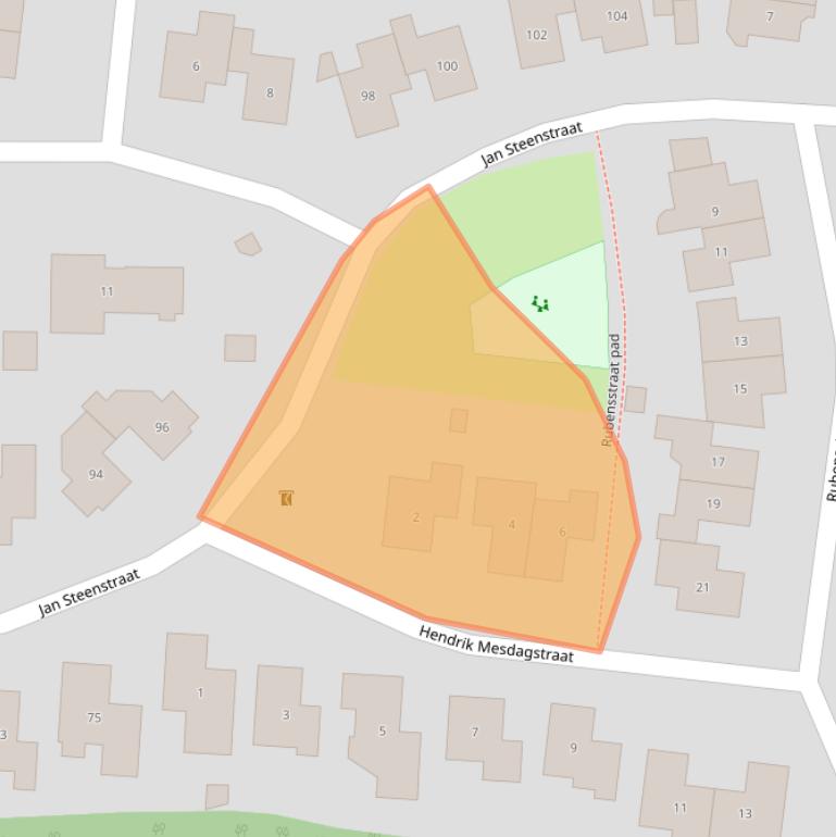 Kaart van postcodegebied 7021GG.