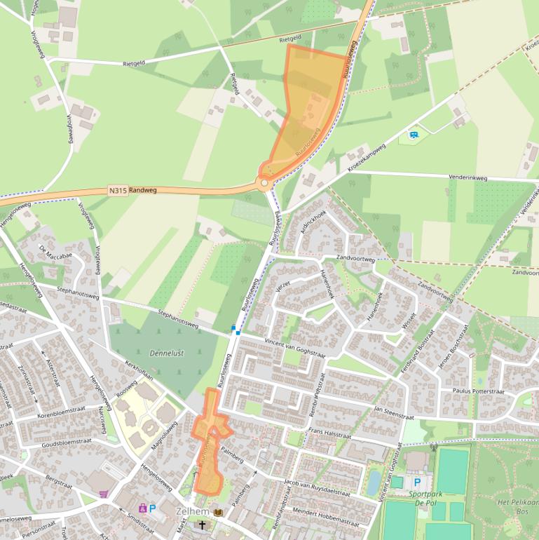 Kaart van postcodegebied 7021HA.