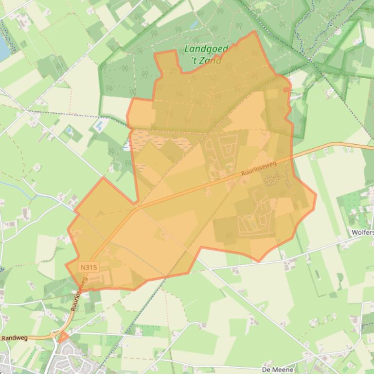 Kaart van postcodegebied 7021HB.