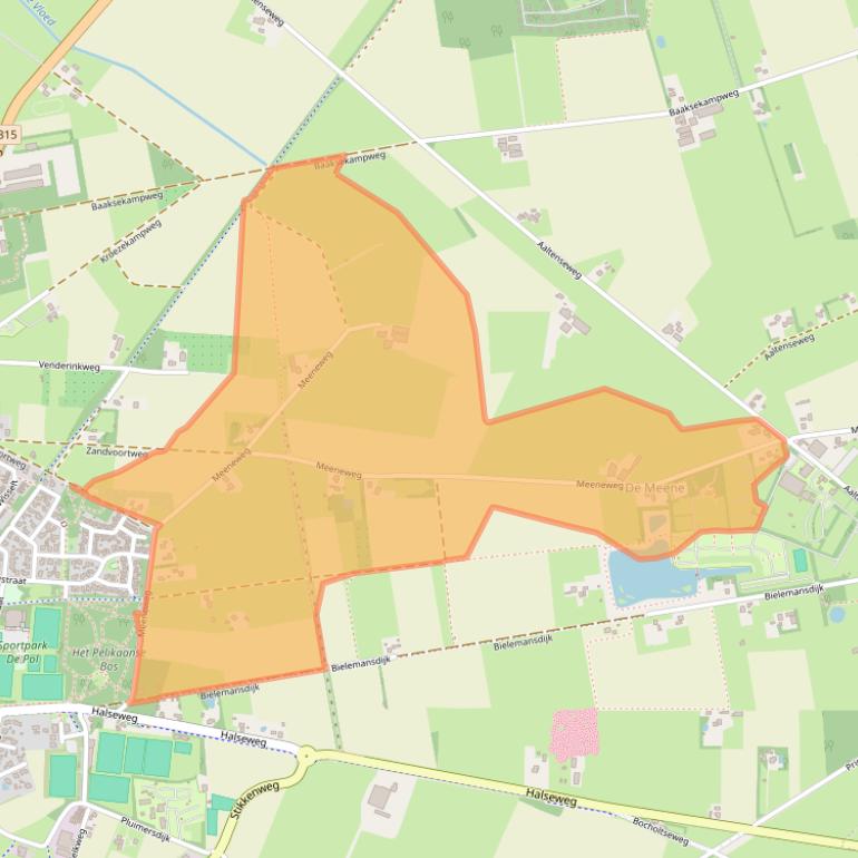 Kaart van postcodegebied 7021HN.