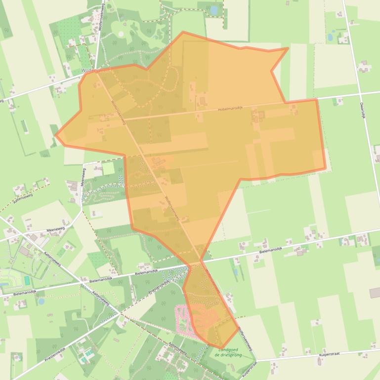 Kaart van postcodegebied 7021HS.