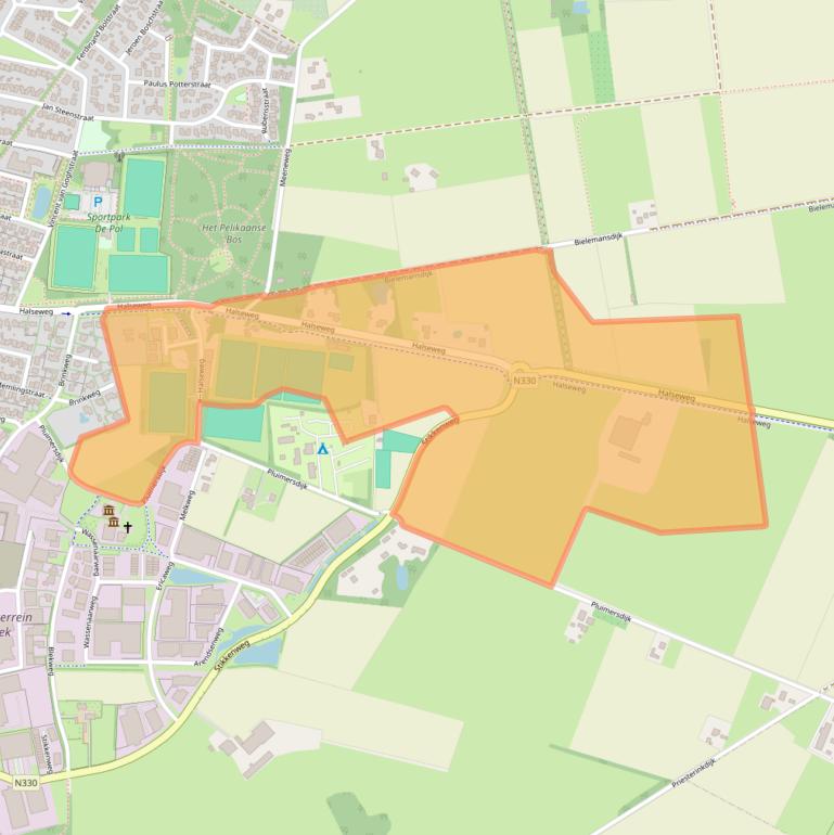 Kaart van postcodegebied 7021HV.