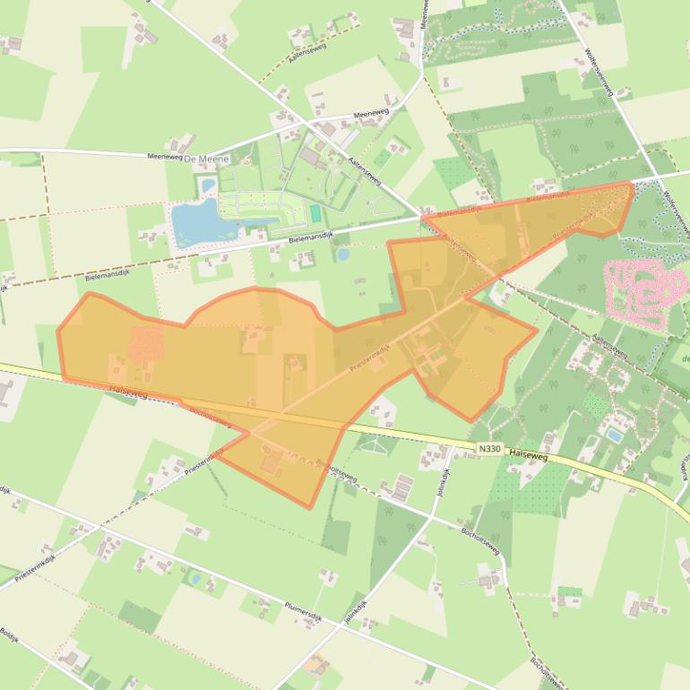 Kaart van postcodegebied 7021HX.