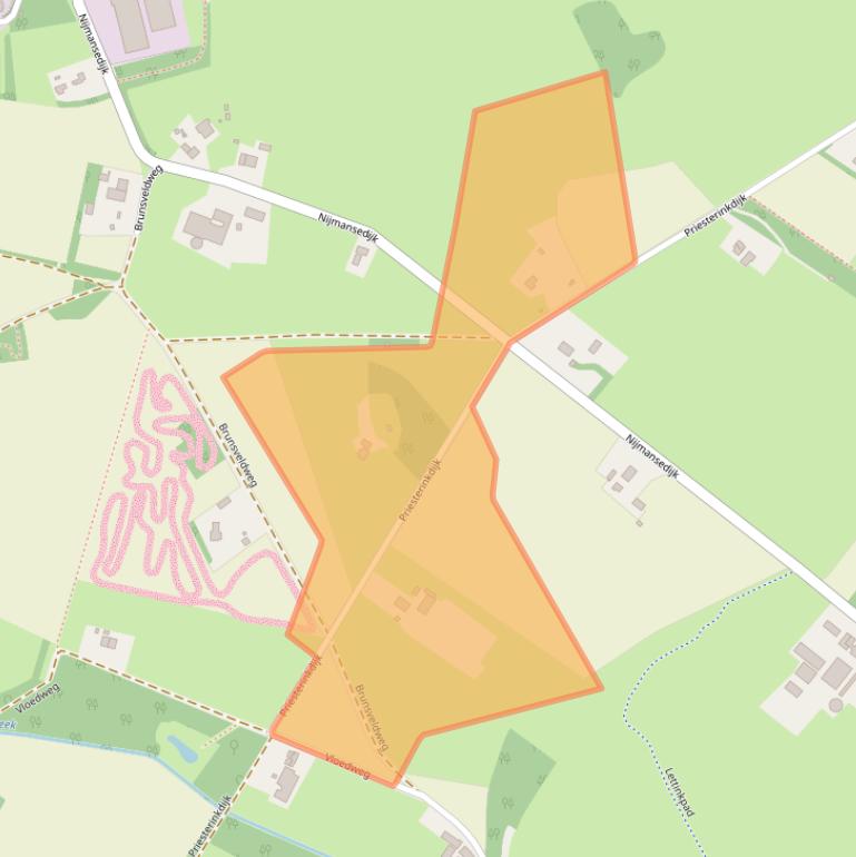 Kaart van postcodegebied 7021JE.