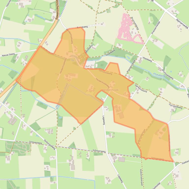 Kaart van postcodegebied 7021JR.