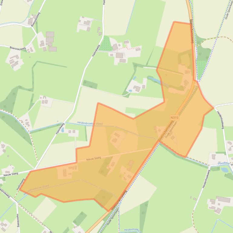 Kaart van postcodegebied 7021JV.