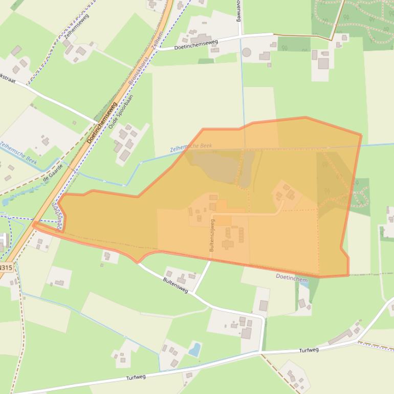 Kaart van postcodegebied 7021JX.