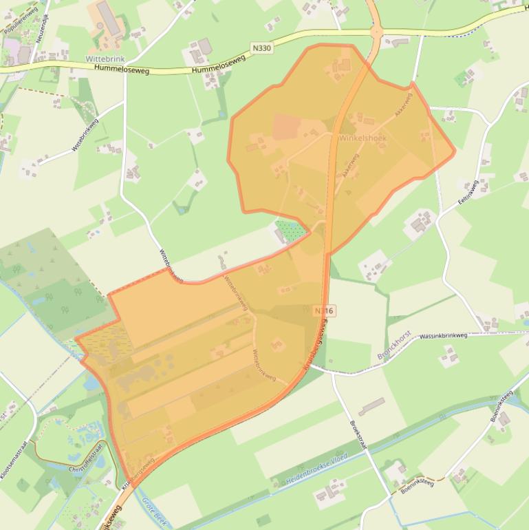 Kaart van postcodegebied 7021KK.