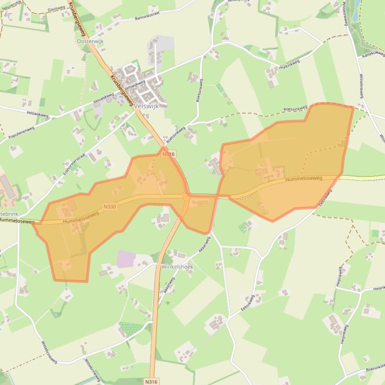 Kaart van postcodegebied 7021KM.
