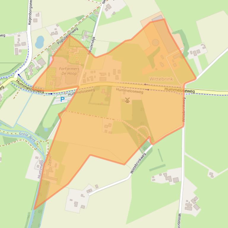 Kaart van postcodegebied 7021KN.
