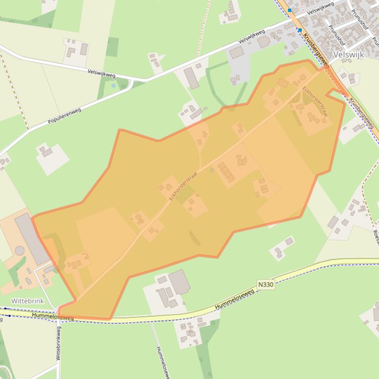 Kaart van postcodegebied 7021KV.