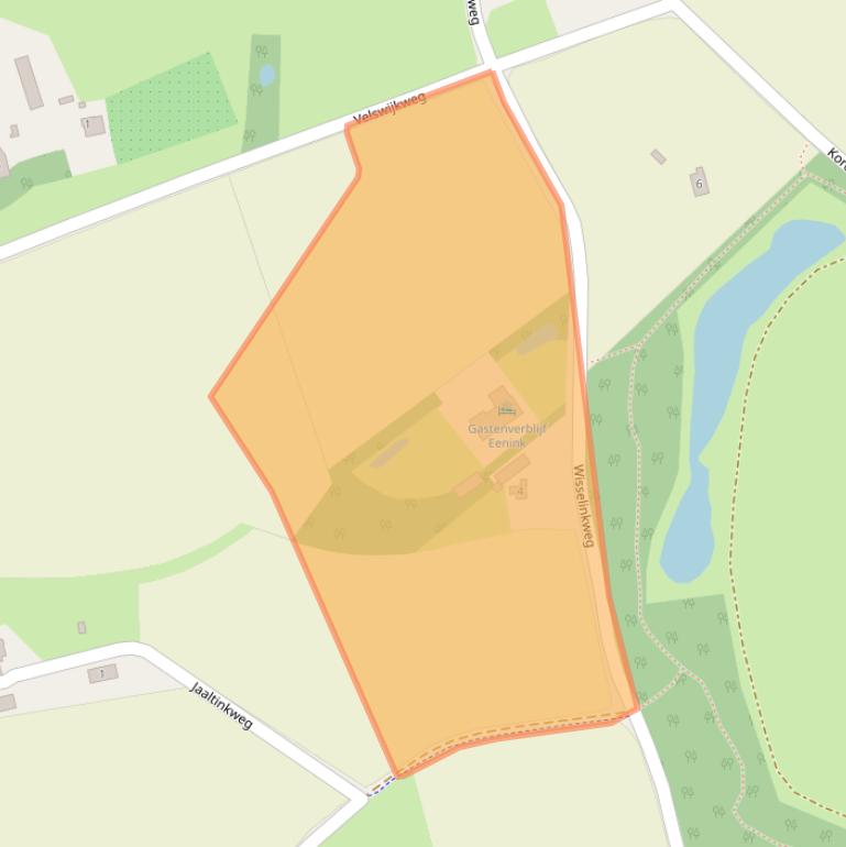 Kaart van postcodegebied 7021LL.