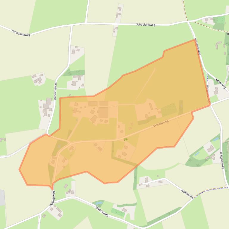 Kaart van postcodegebied 7021LM.