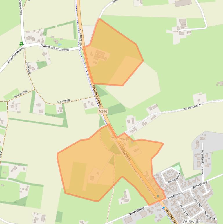 Kaart van postcodegebied 7021LP.