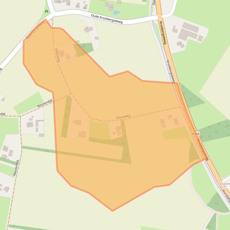 Kaart van postcodegebied 7021LR.